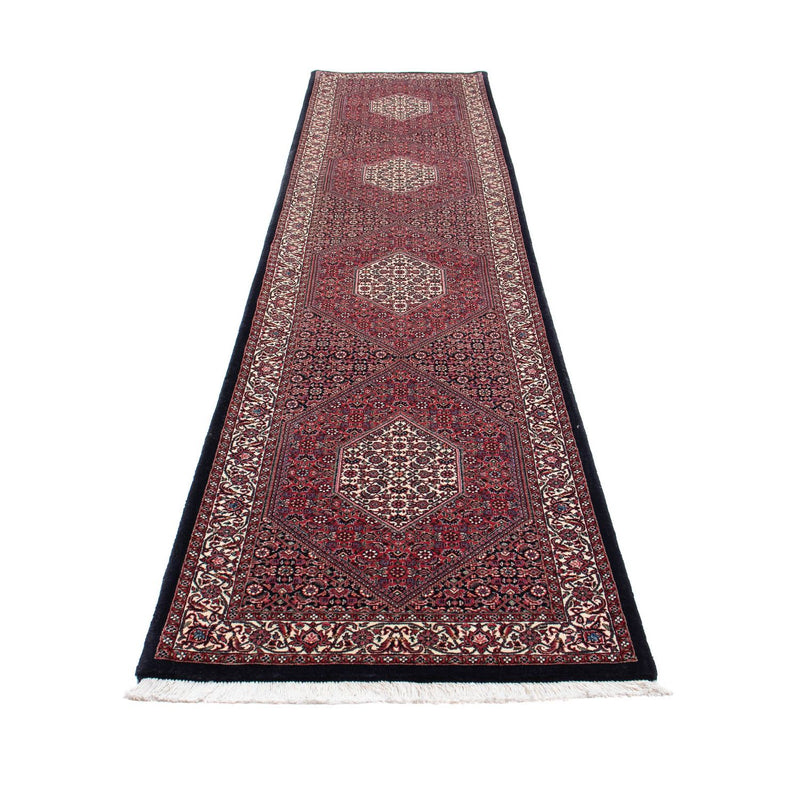 Alfombra de pasillo Alfombra persa - Bidjar - 404 x 88 cm - rojo claro