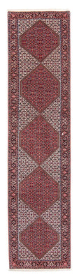 Alfombra de pasillo Alfombra persa - Bidjar - 403 x 86 cm - rojo oscuro