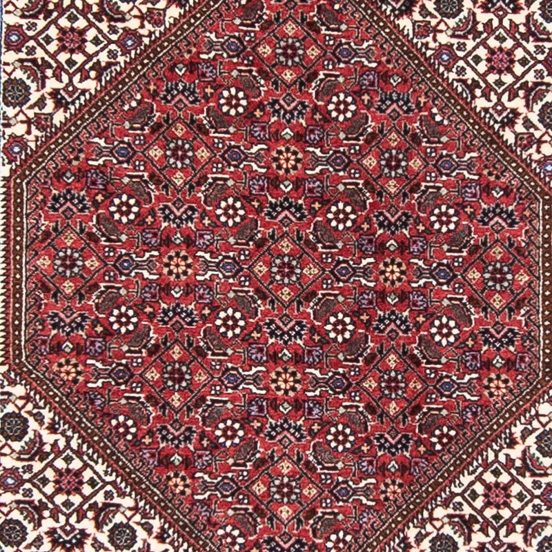 Alfombra de pasillo Alfombra persa - Bidjar - 403 x 86 cm - rojo oscuro