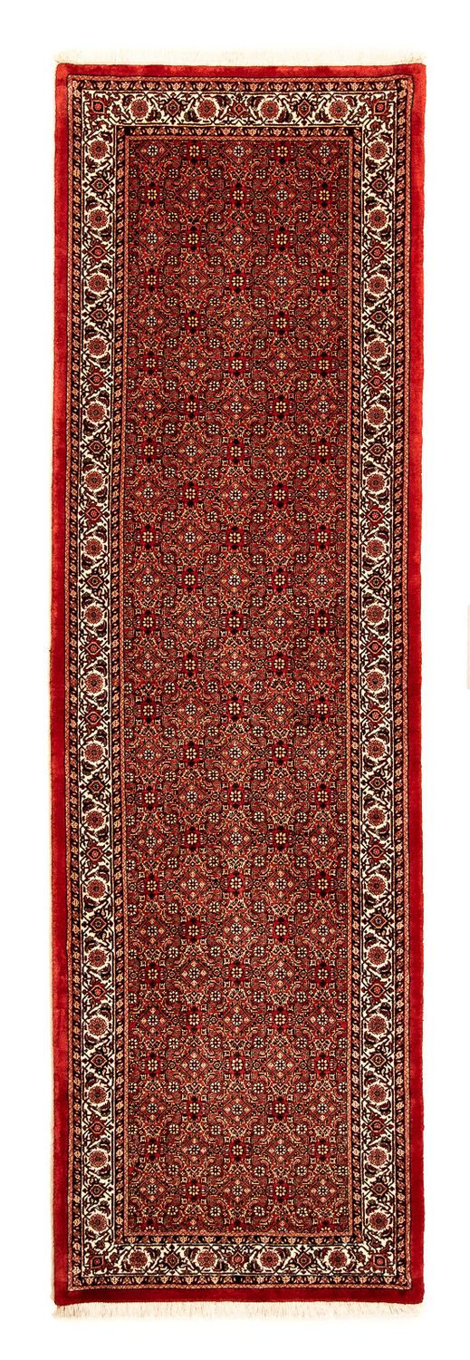 Alfombra de pasillo Alfombra persa - Bidjar - 292 x 78 cm - rojo oscuro