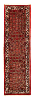 Alfombra de pasillo Alfombra persa - Bidjar - 292 x 78 cm - rojo oscuro