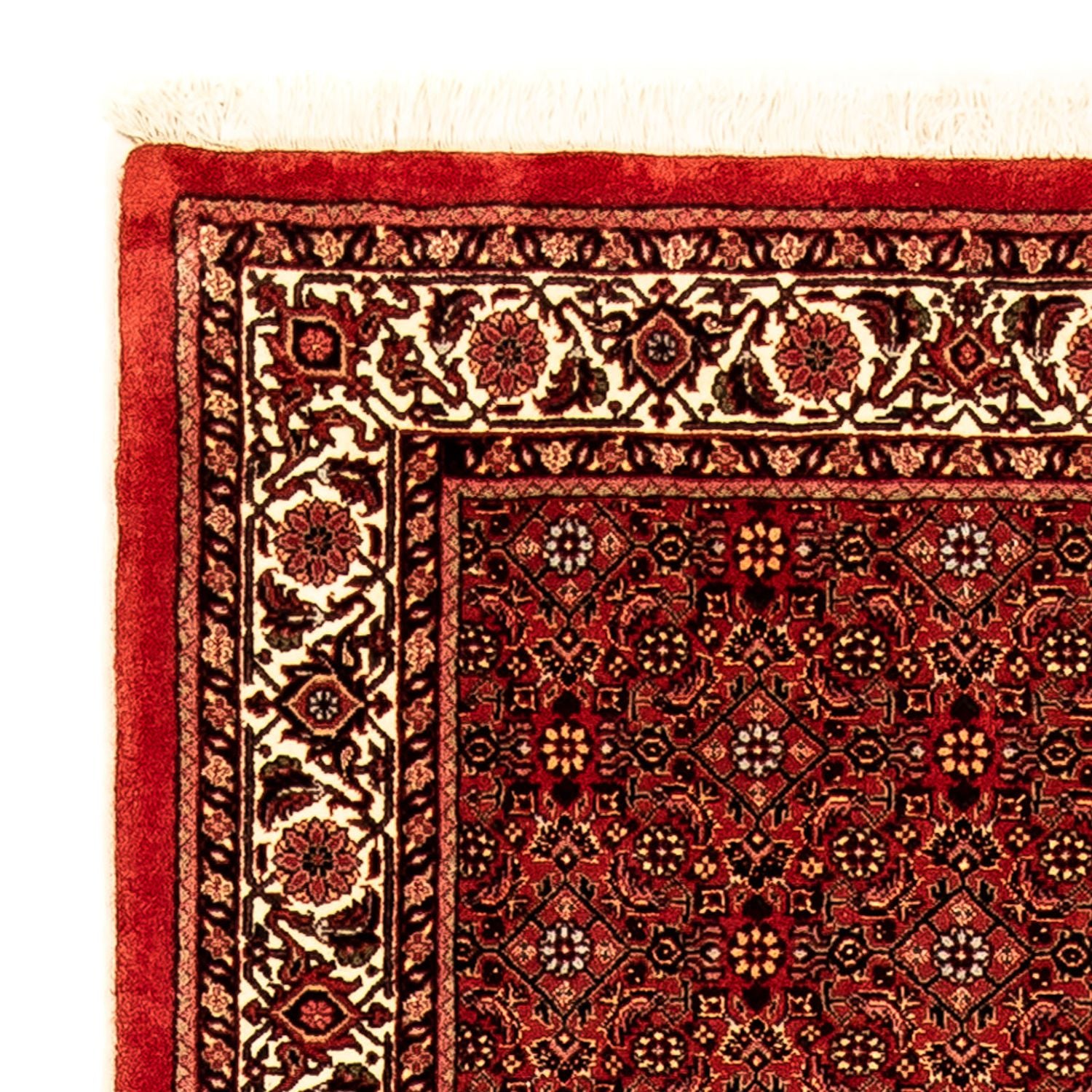 Alfombra de pasillo Alfombra persa - Bidjar - 292 x 78 cm - rojo oscuro