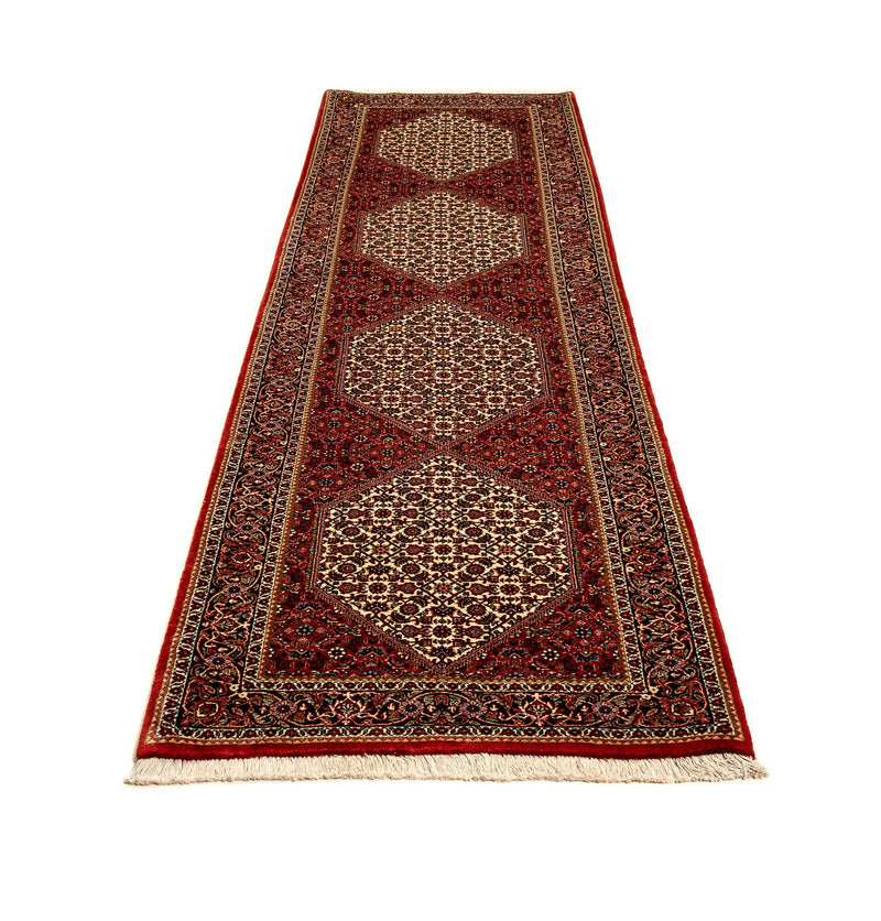 Alfombra de pasillo Alfombra persa - Bidjar - 314 x 85 cm - rojo oscuro