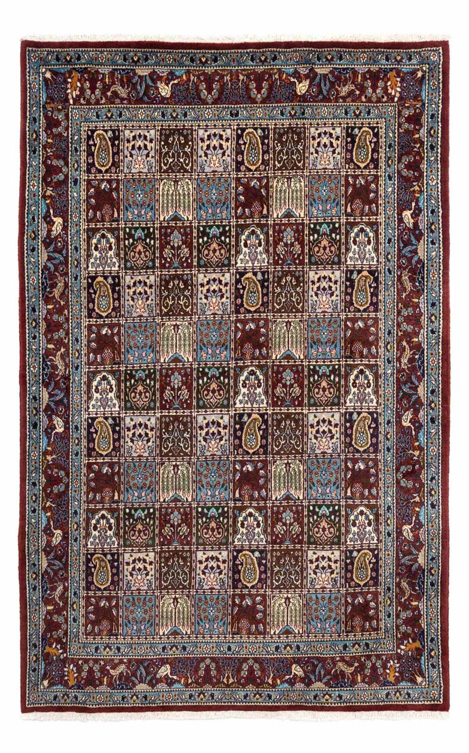 Alfombra persa - Clásica - 242 x 165 cm - rojo oscuro
