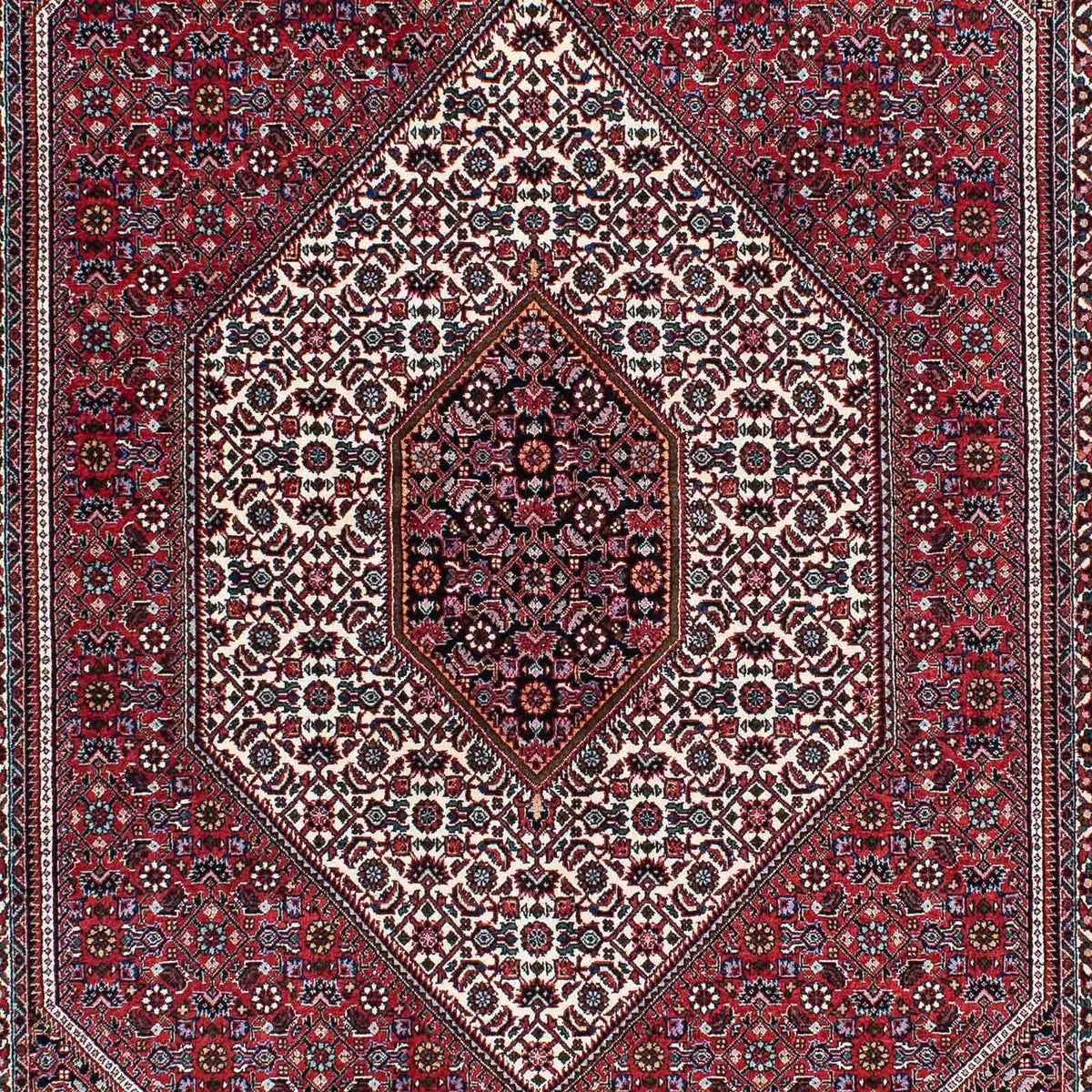 Alfombra persa - Bidjar - 198 x 132 cm - rojo claro