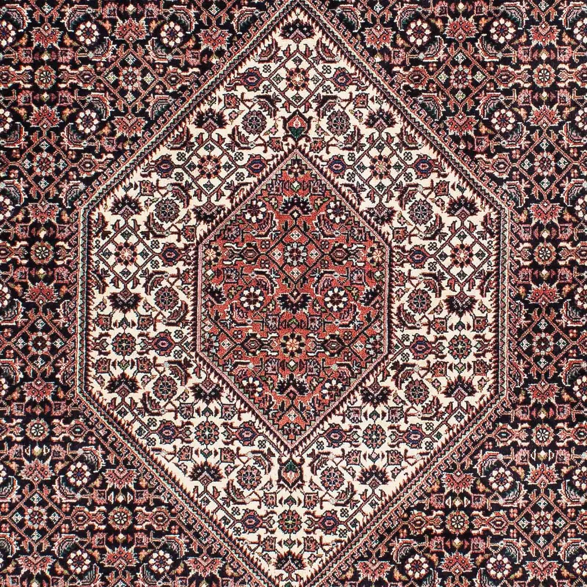Alfombra persa - Bidjar - 211 x 130 cm - azul oscuro