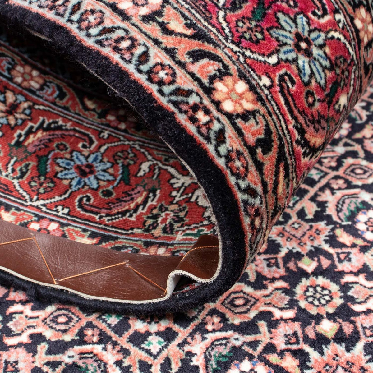 Alfombra persa - Bidjar - 211 x 130 cm - azul oscuro