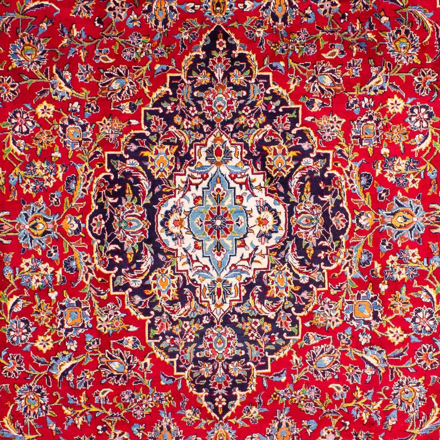 Alfombra persa - Keshan - 386 x 252 cm - rojo oscuro