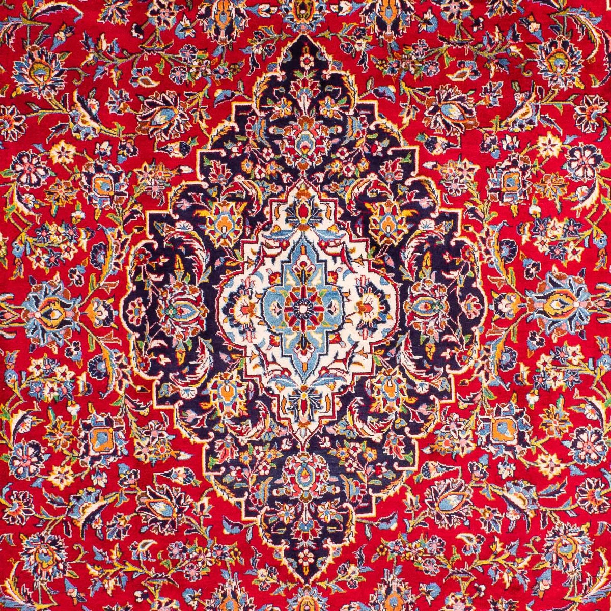 Alfombra persa - Keshan - 386 x 252 cm - rojo oscuro