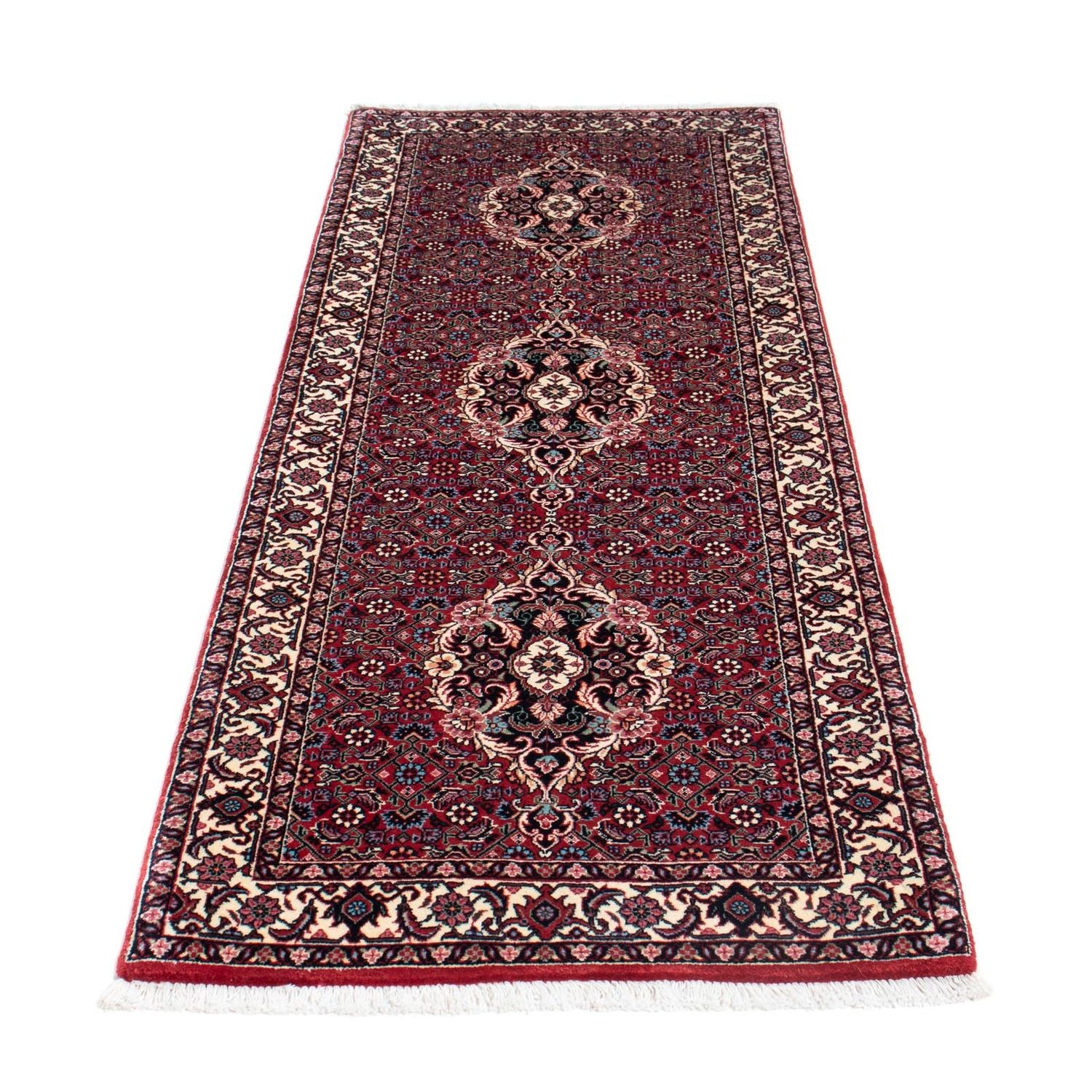 Alfombra de pasillo Alfombra persa - Bidjar - 200 x 73 cm - rojo