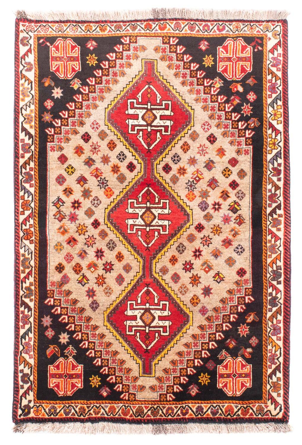Alfombra persa - Nómada - 160 x 110 cm - marrón claro