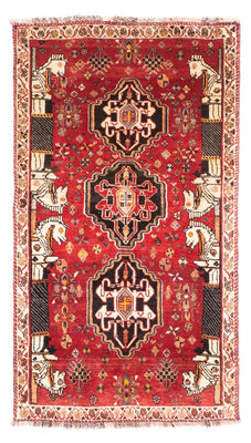 Alfombra persa - Nómada - 148 x 81 cm - rojo oscuro