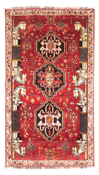 Alfombra persa - Nómada - 148 x 81 cm - rojo oscuro