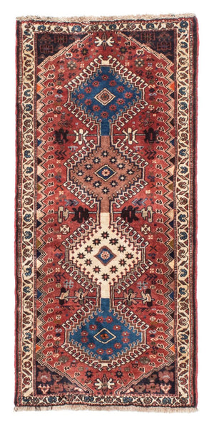 Alfombra persa - Nómada - 153 x 70 cm - rojo claro