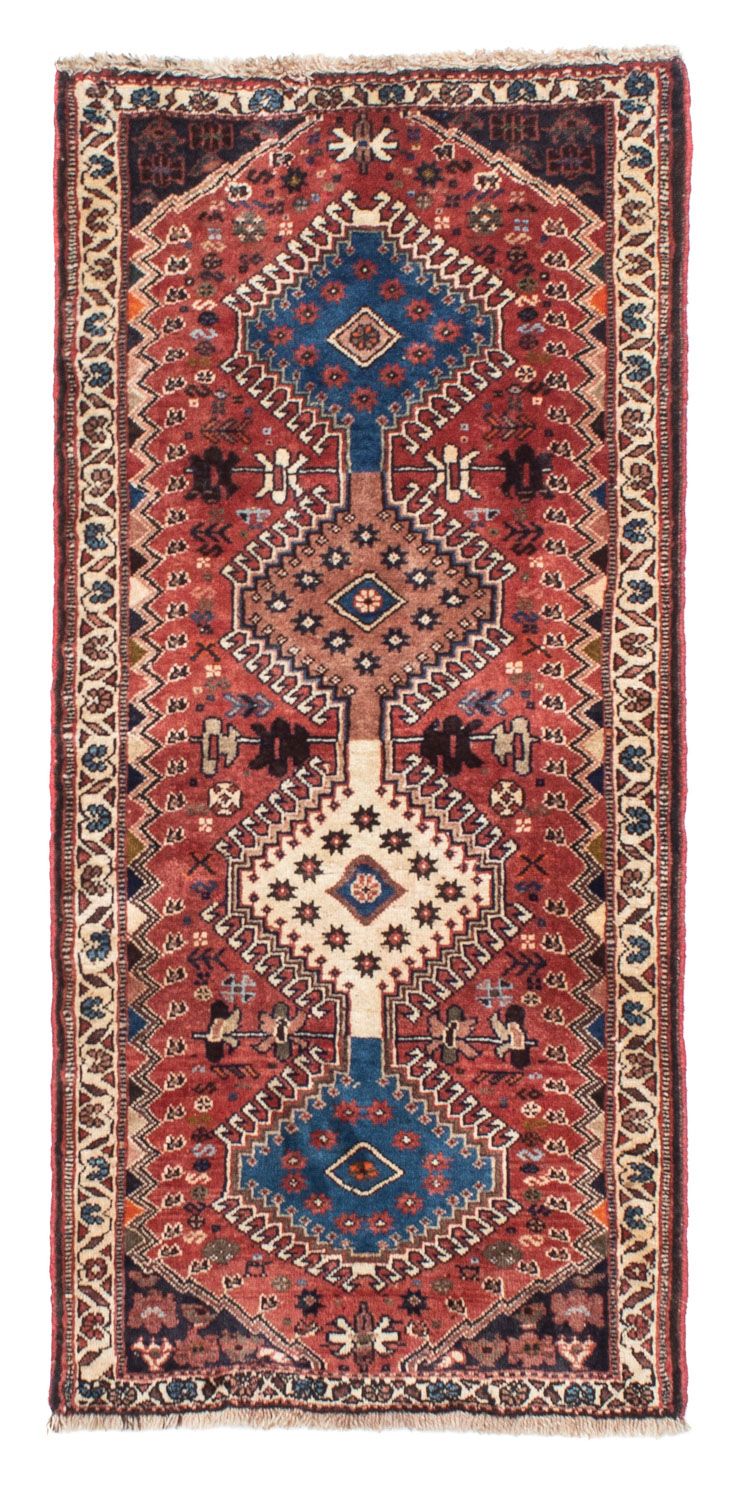 Alfombra persa - Nómada - 153 x 70 cm - rojo claro