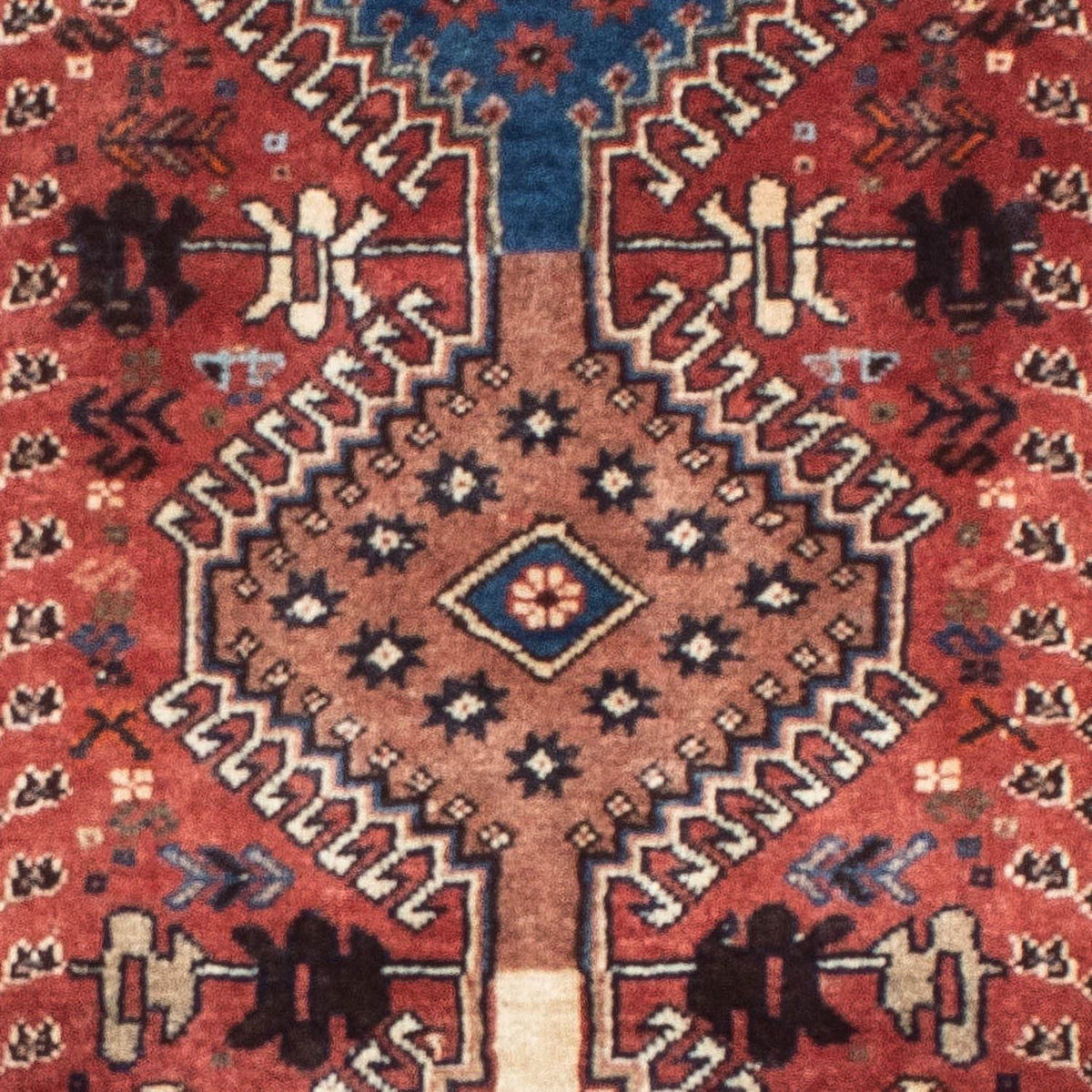 Alfombra persa - Nómada - 153 x 70 cm - rojo claro