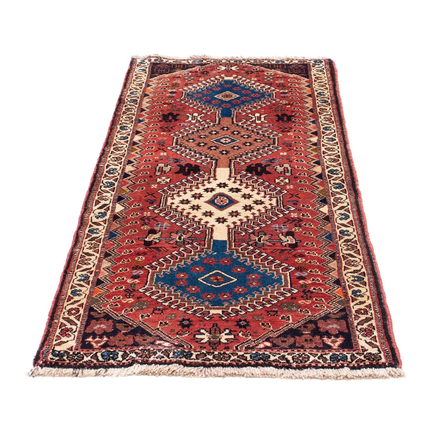 Alfombra persa - Nómada - 153 x 70 cm - rojo claro