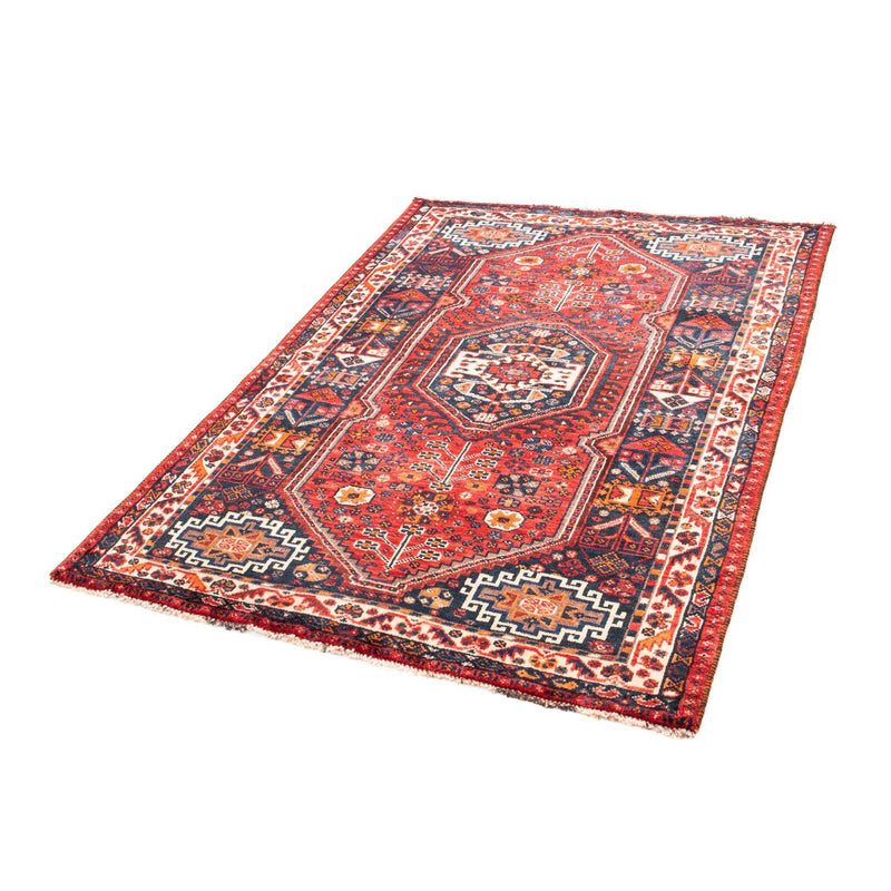 Alfombra persa - Nómada - 161 x 110 cm - rojo oscuro