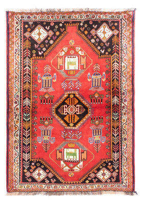 Alfombra persa - Nómada - 165 x 118 cm - rojo oscuro