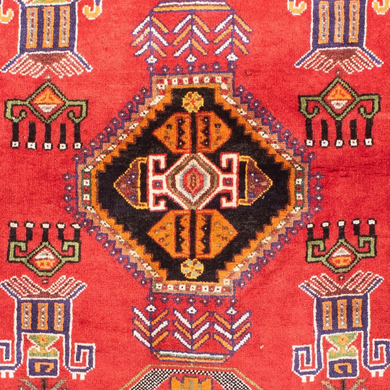 Alfombra persa - Nómada - 165 x 118 cm - rojo oscuro