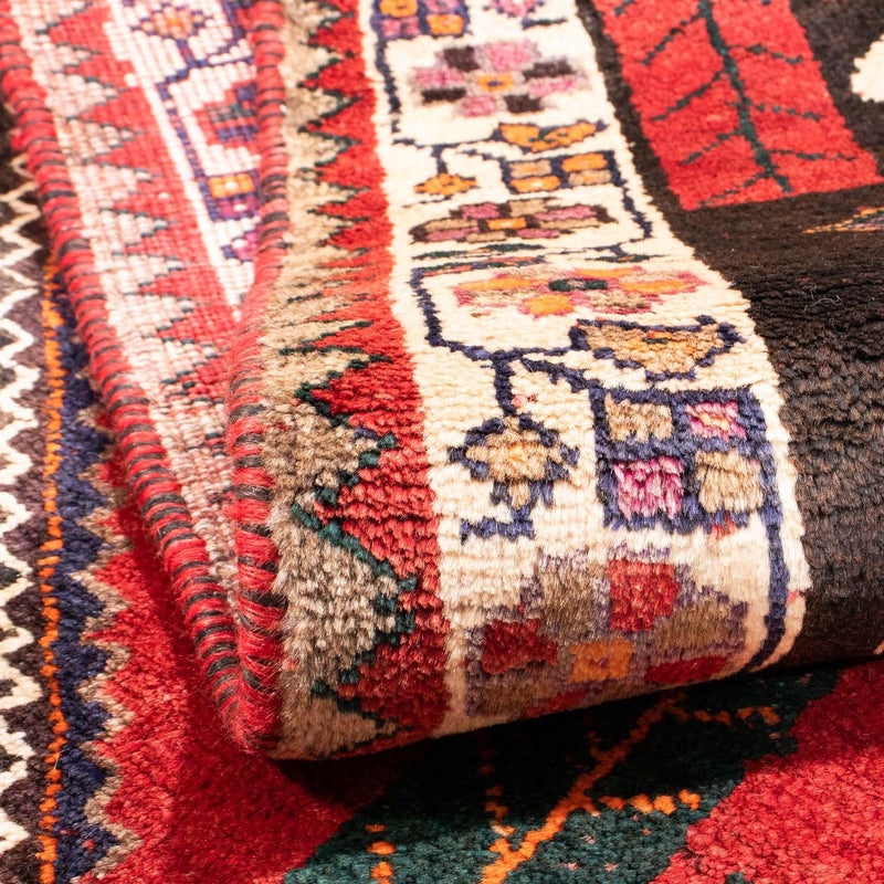 Alfombra persa - Nómada - 160 x 110 cm - rojo oscuro