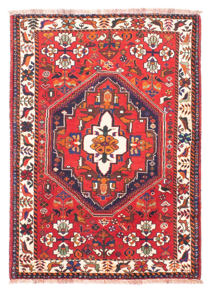 Alfombra persa - Nómada - 158 x 106 cm - rojo oscuro