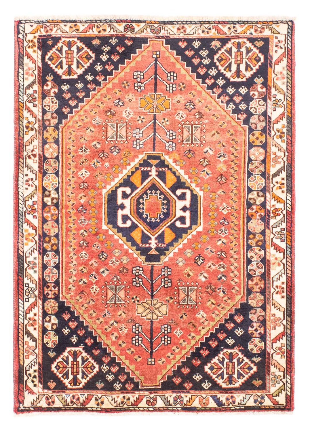 Alfombra persa - Nómada - 156 x 110 cm - rojo claro