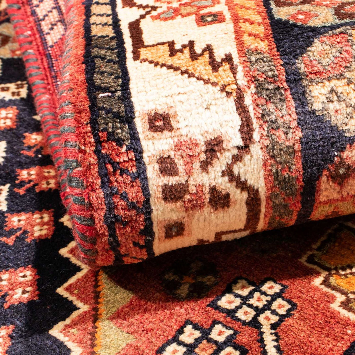 Alfombra persa - Nómada - 156 x 110 cm - rojo claro