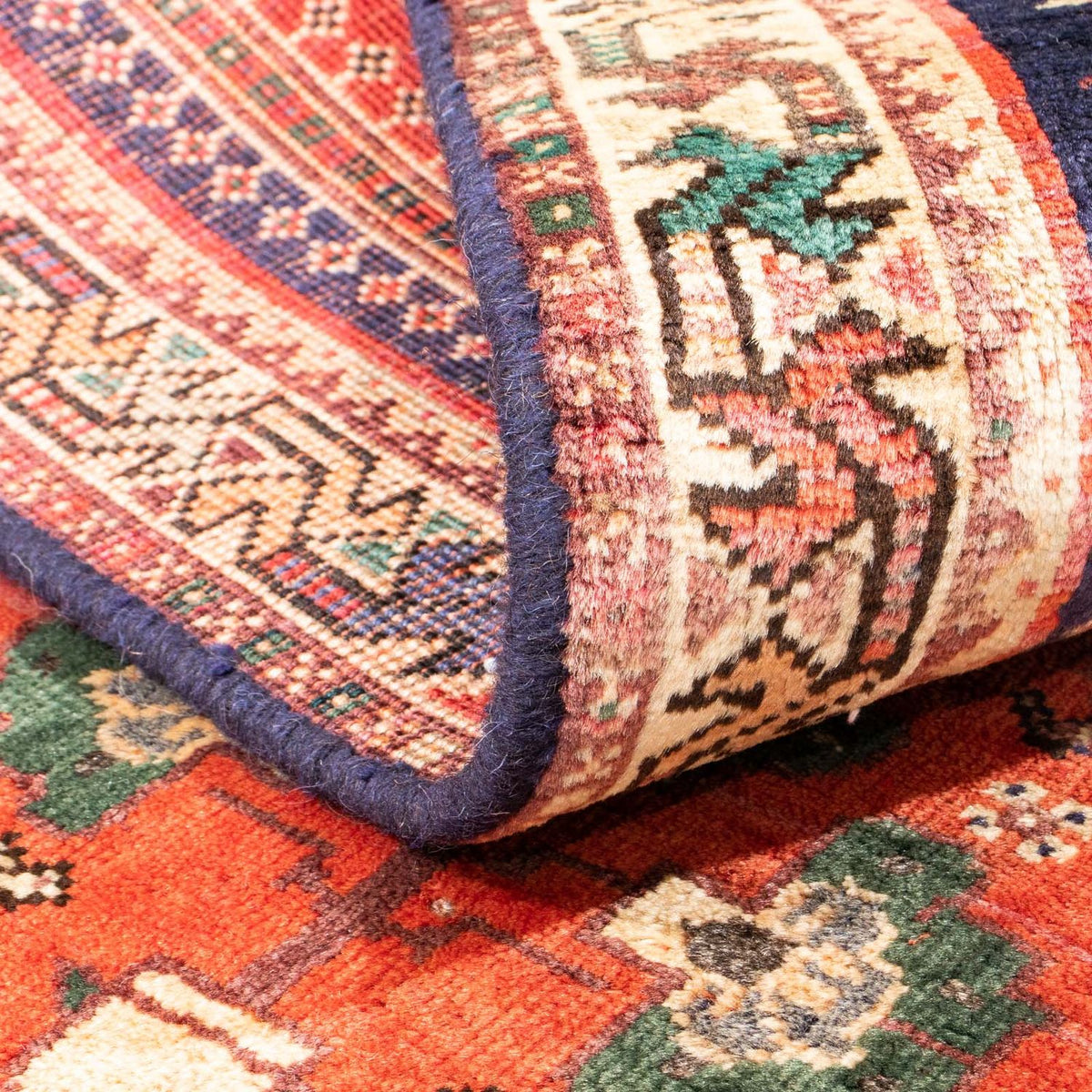 Alfombra persa - Nómada - 148 x 108 cm - rojo claro