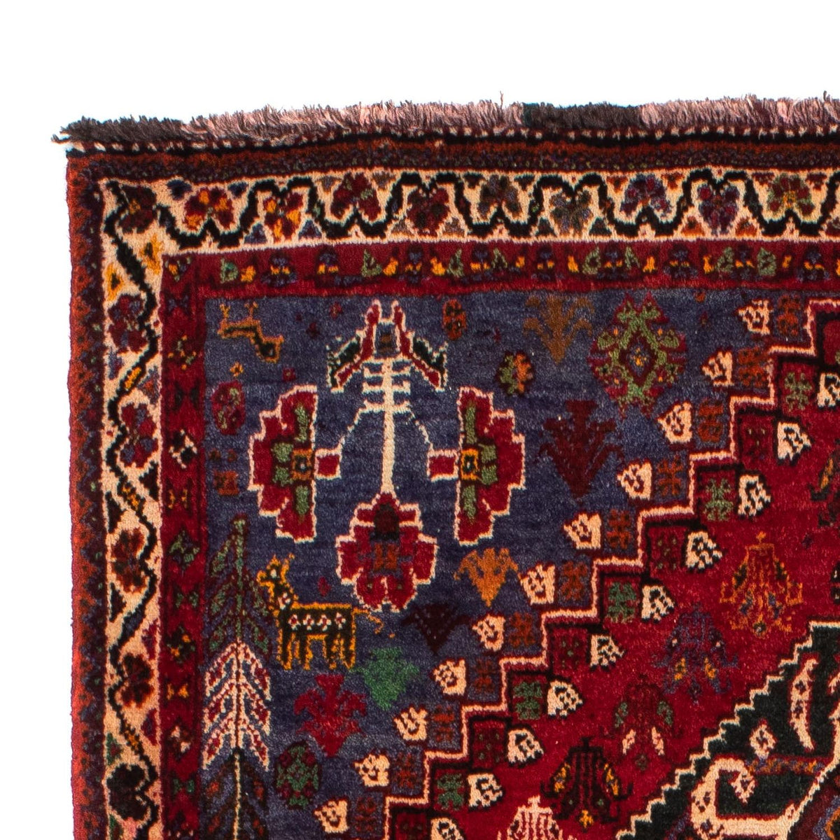 Alfombra persa - Nómada - 163 x 111 cm - rojo oscuro