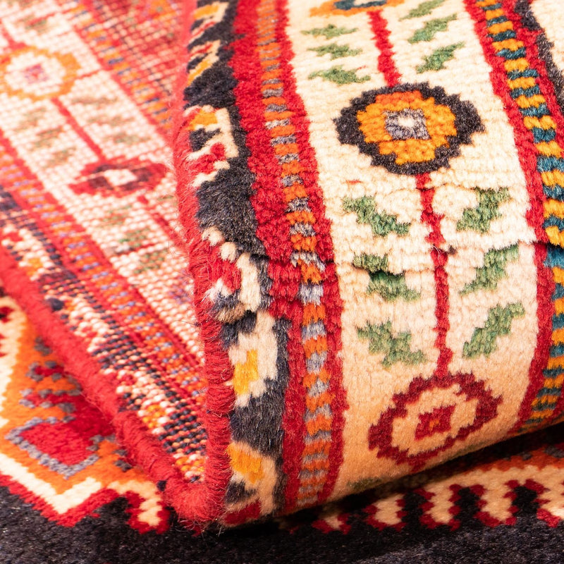 Alfombra persa - Nómada - 155 x 105 cm - rojo oscuro
