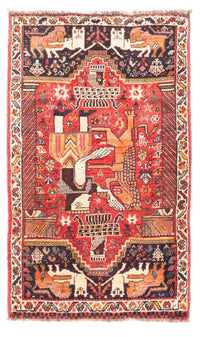 Alfombra persa - Nómada - 137 x 83 cm - rojo