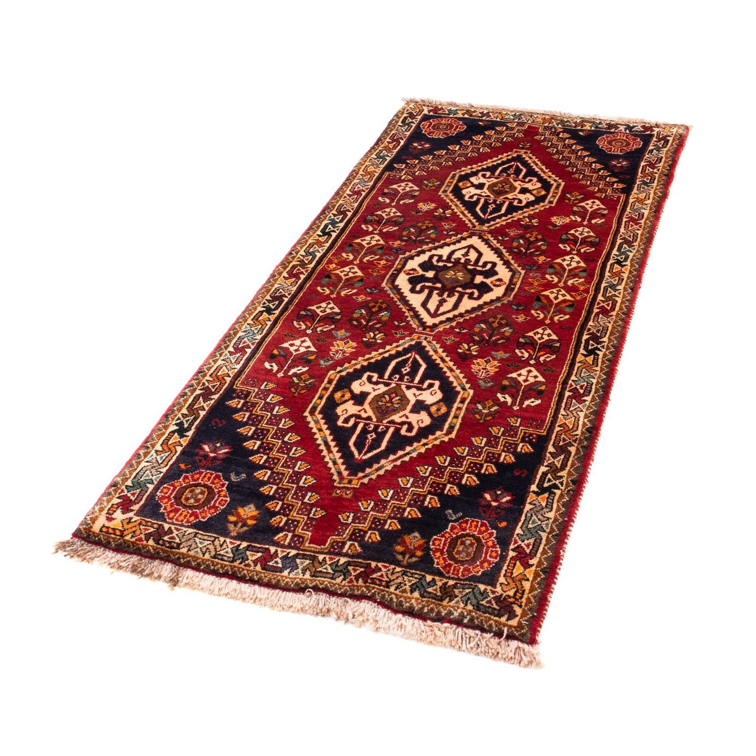 Alfombra de pasillo Alfombra persa - Nómada - 170 x 73 cm - rojo oscuro
