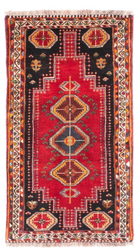 Alfombra persa - Nómada - 160 x 81 cm - rojo oscuro