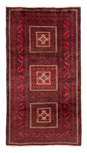 Alfombra de pasillo Alfombra Belutsch - 202 x 108 cm - rojo