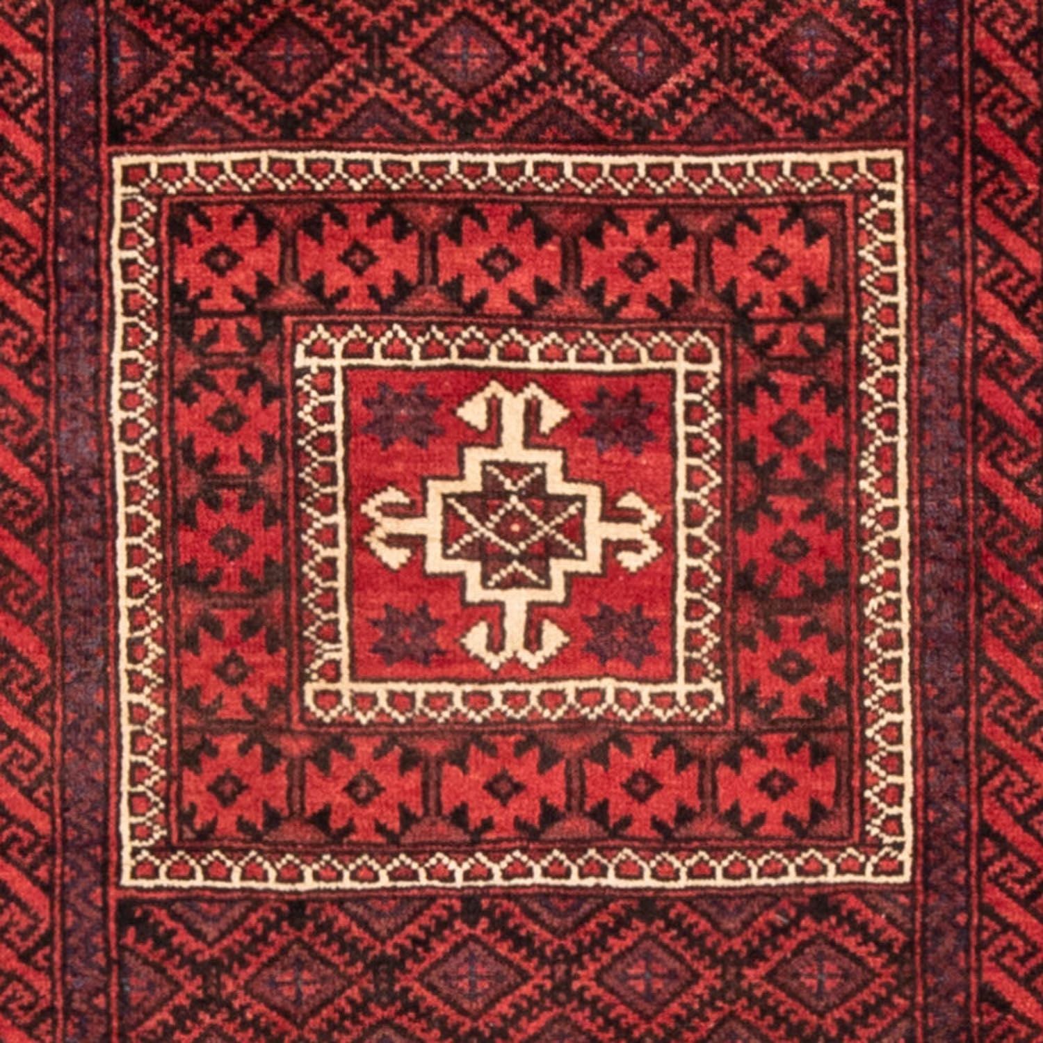 Alfombra de pasillo Alfombra Belutsch - 202 x 108 cm - rojo