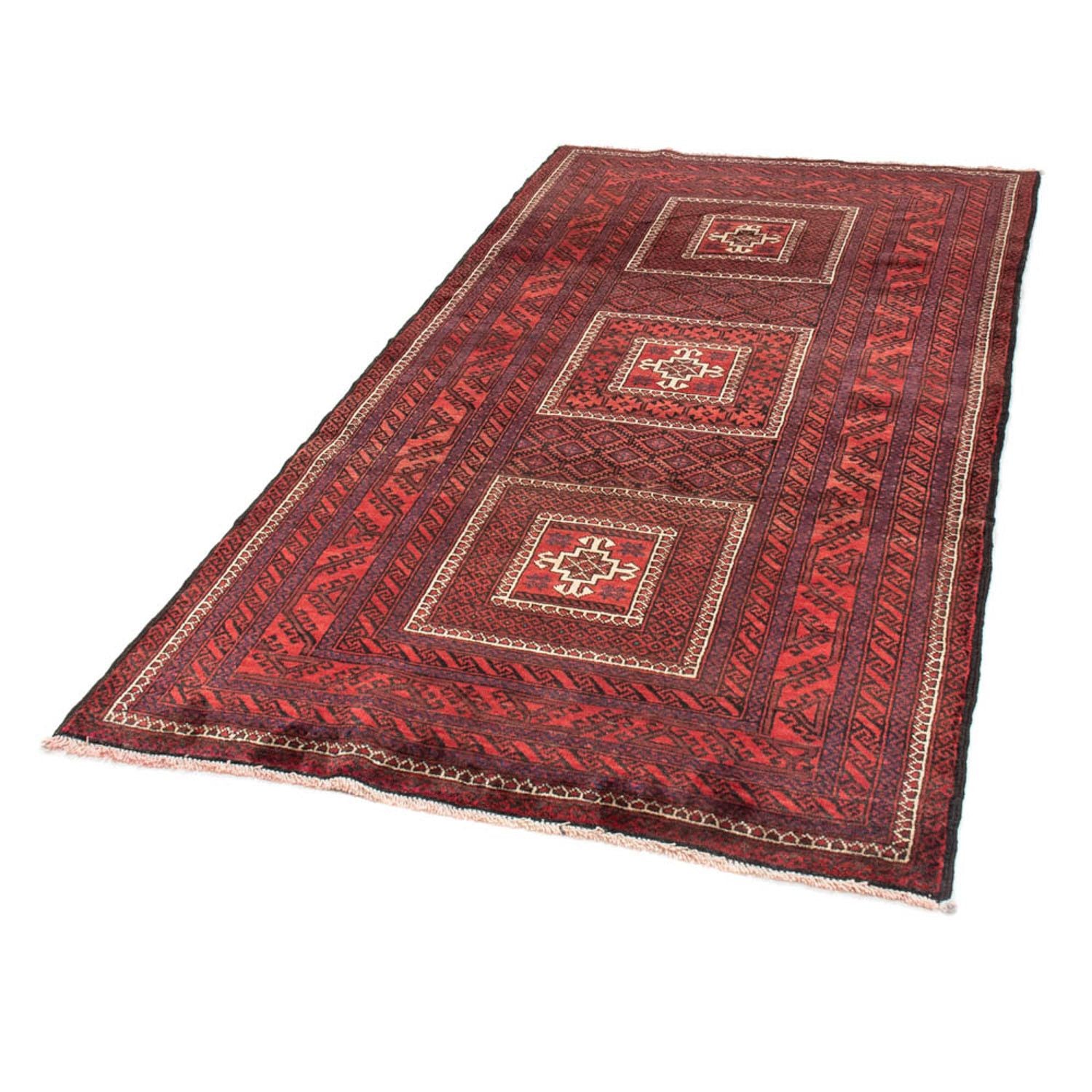 Alfombra de pasillo Alfombra Belutsch - 202 x 108 cm - rojo