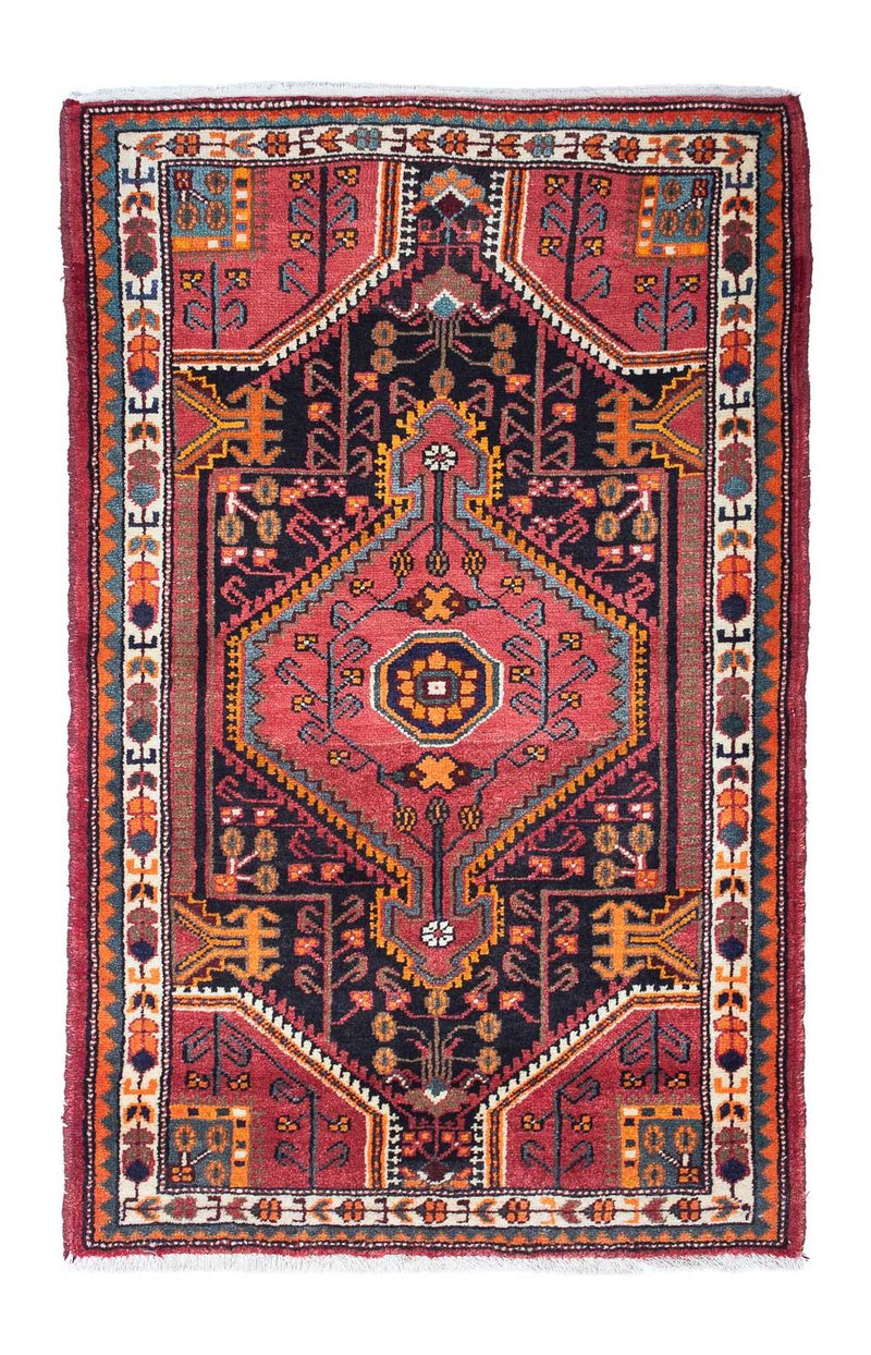 Alfombra persa - Nómada - 142 x 90 cm - rojo claro