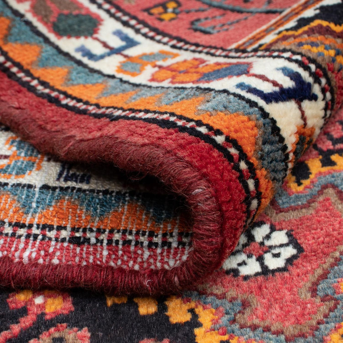 Alfombra persa - Nómada - 142 x 90 cm - rojo claro