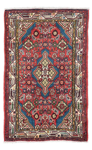 Alfombra persa - Nómada - 128 x 80 cm - rojo claro