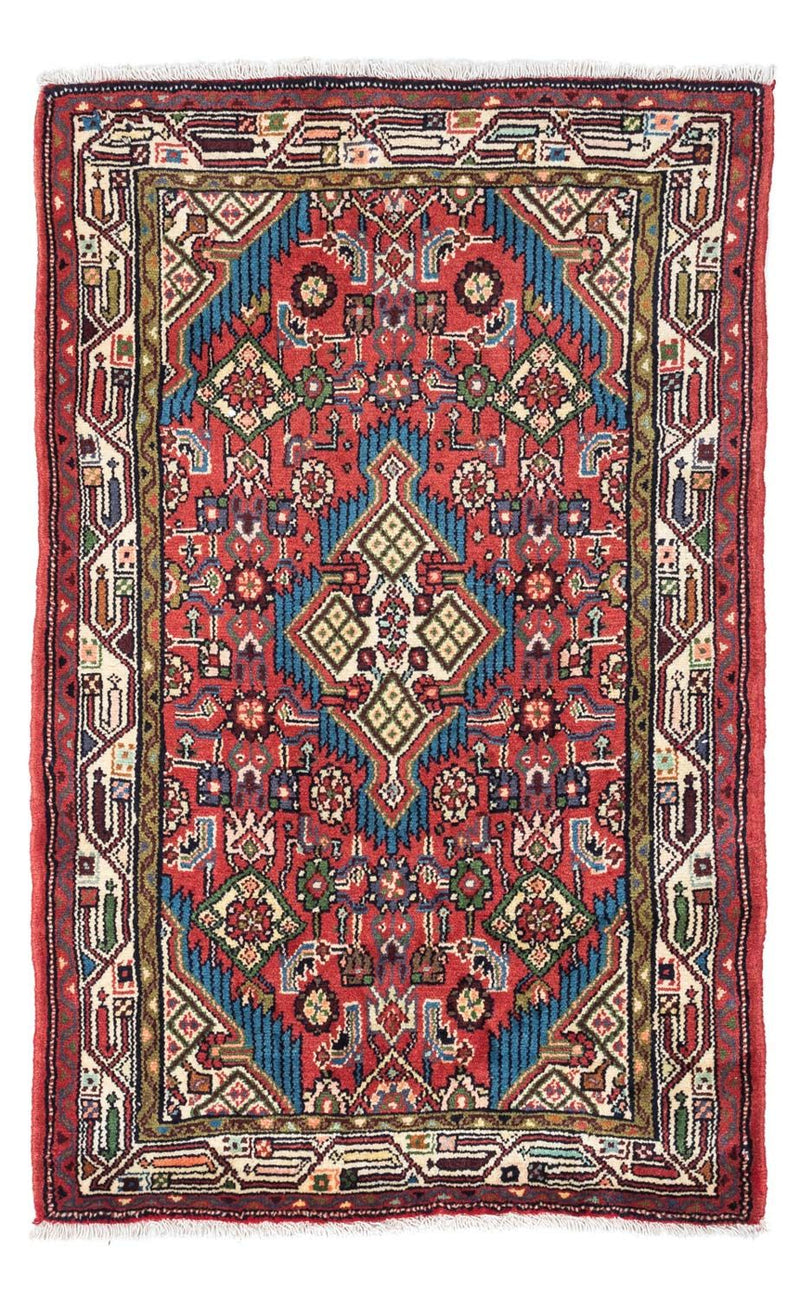 Alfombra persa - Nómada - 128 x 80 cm - rojo claro