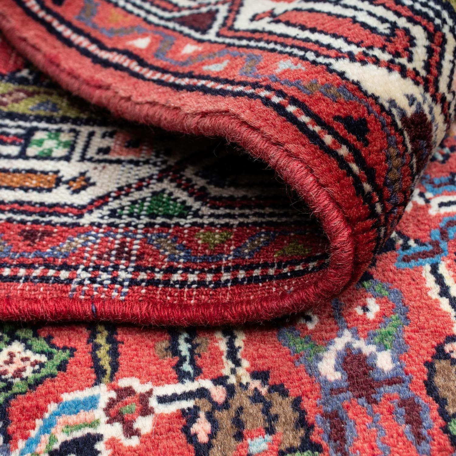 Alfombra persa - Nómada - 128 x 80 cm - rojo claro