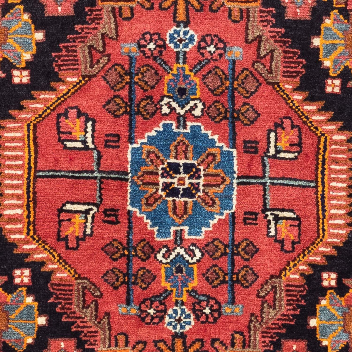 Alfombra persa - Nómada - 122 x 80 cm - rojo claro