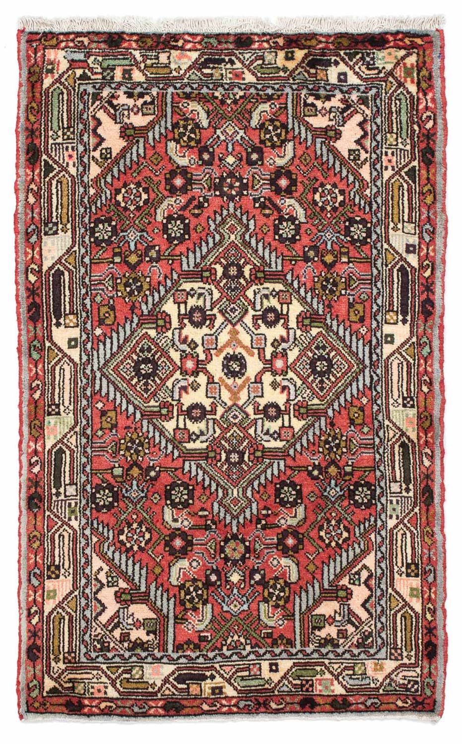Alfombra persa - Nómada - 123 x 77 cm - rojo claro