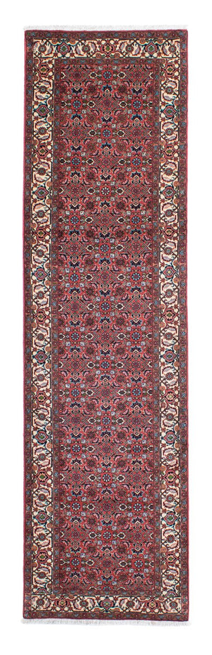 Alfombra de pasillo Alfombra persa - Bidjar - 296 x 81 cm - rojo claro