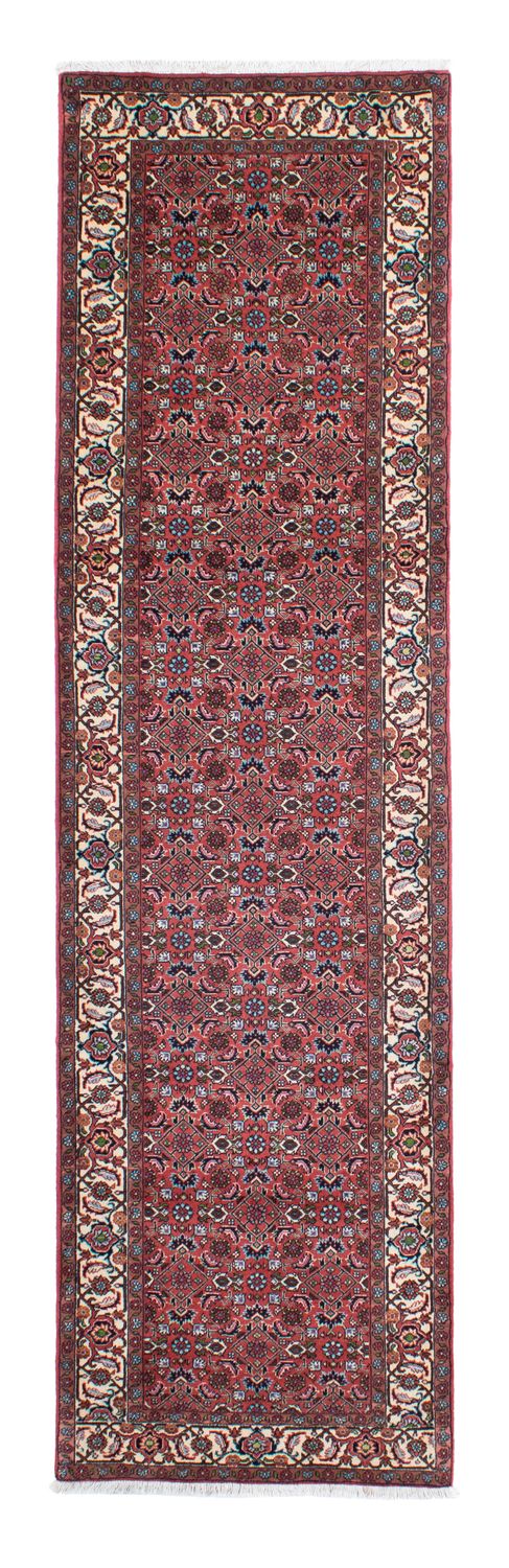 Alfombra de pasillo Alfombra persa - Bidjar - 296 x 81 cm - rojo claro
