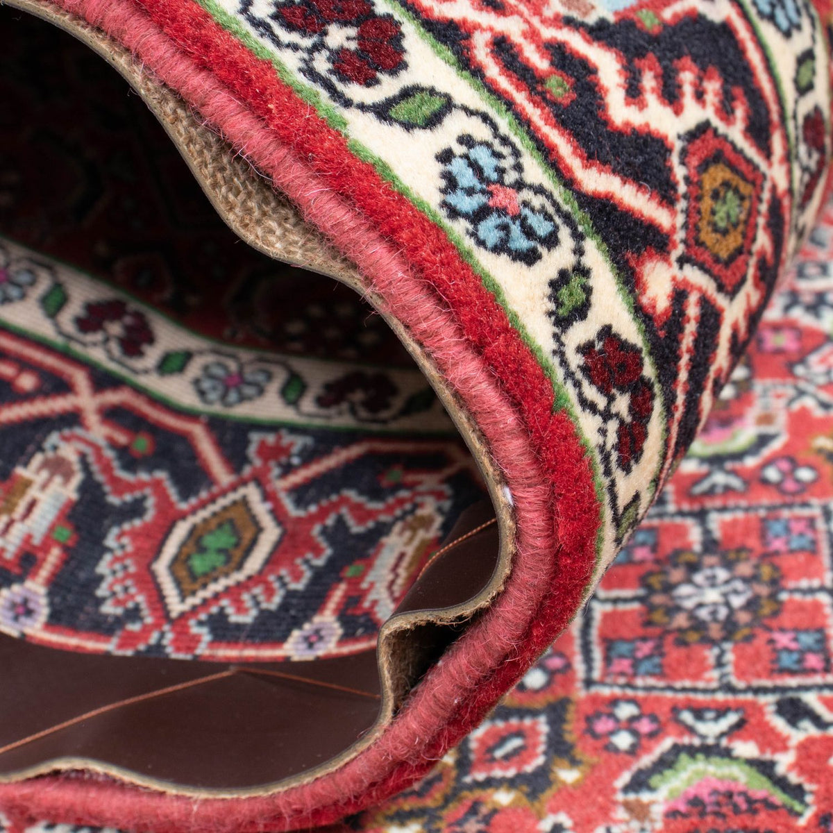 Alfombra de pasillo Alfombra persa - Bidjar - 249 x 73 cm - rojo claro