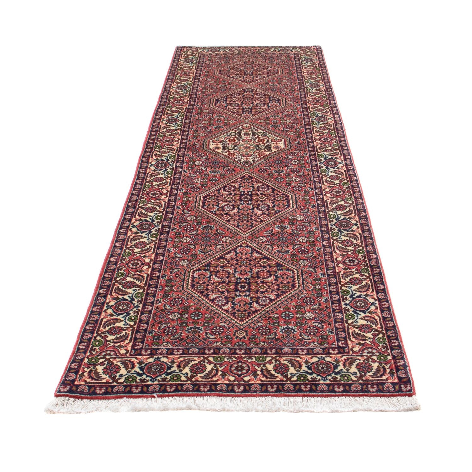 Alfombra de pasillo Alfombra persa - Bidjar - 290 x 82 cm - rojo claro
