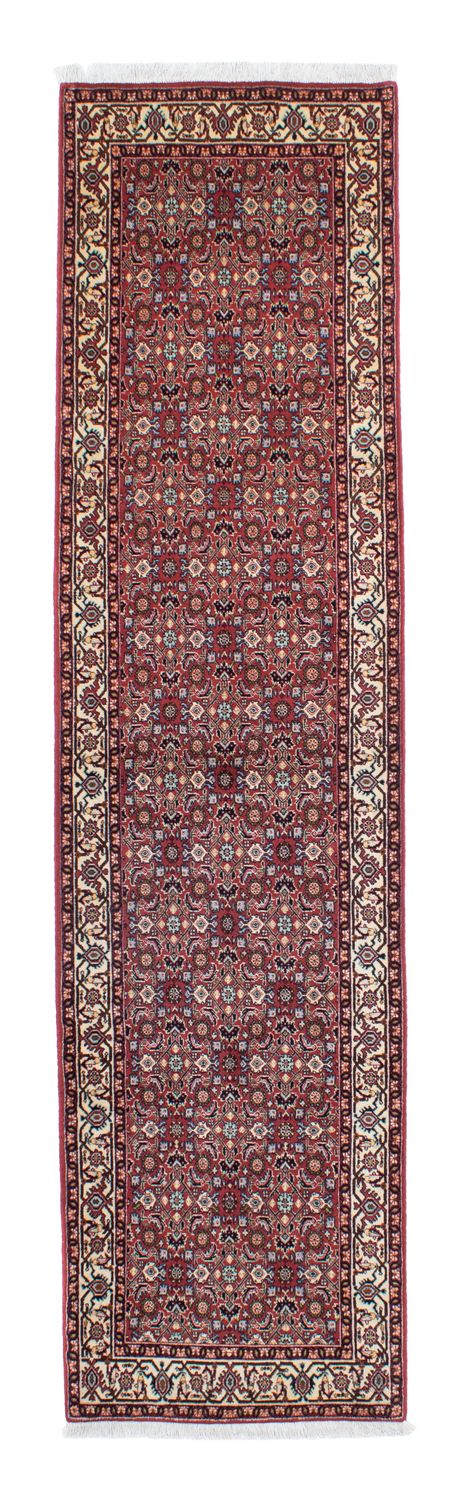 Alfombra de pasillo Alfombra persa - Bidjar - 293 x 73 cm - rojo claro