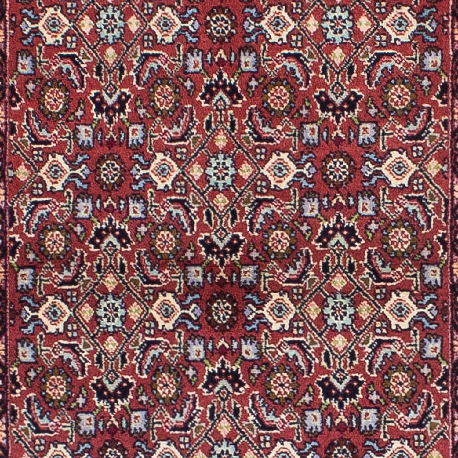 Alfombra de pasillo Alfombra persa - Bidjar - 293 x 73 cm - rojo claro